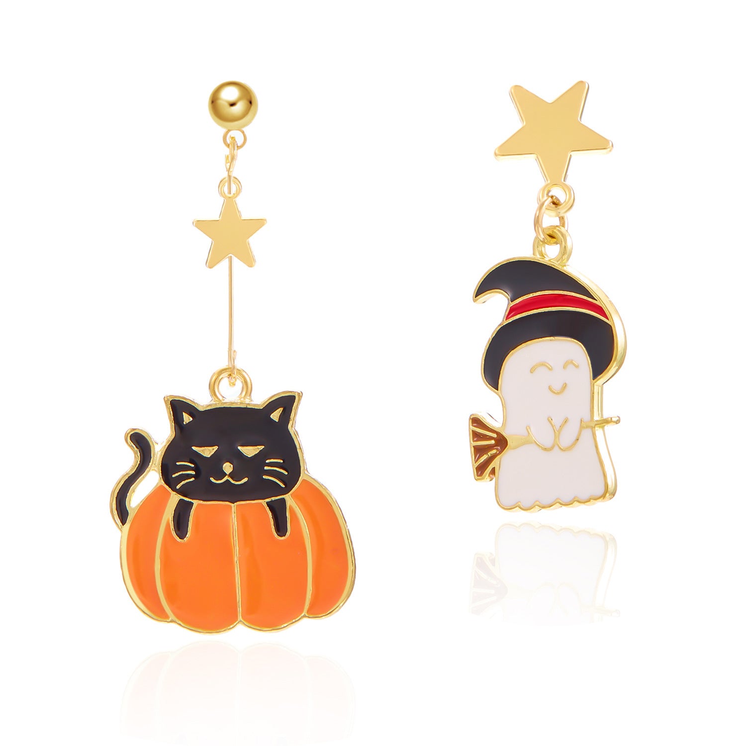 Wholesale  Pumpkin Skull Bat Earrings